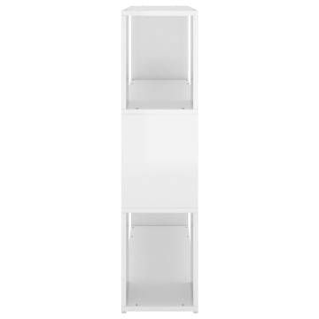 Book Cabinet Room Divider High Gloss White 100x24x94 cm