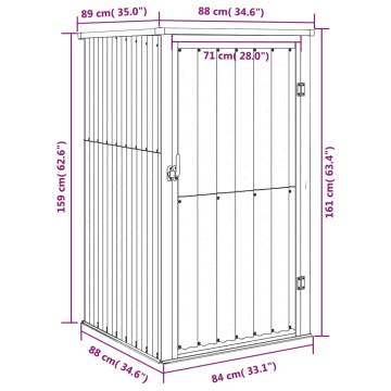 Garden Tool Shed Green 88x89x161 cm Galvanised Steel