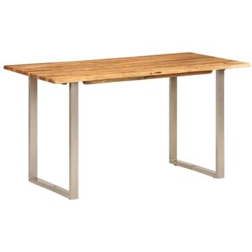 Dining Table 140x70x76 cm Solid Acacia Wood