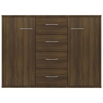 Sideboard Brown Oak 88x30x65 cm Engineered Wood