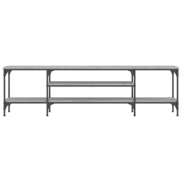 TV Cabinet Grey Sonoma 161x35x45 cm Engineered Wood&Iron