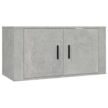 Wall Mounted TV Cabinet Concrete Grey 80x34.5x40 cm