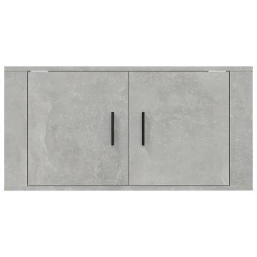 Wall Mounted TV Cabinet Concrete Grey 80x34.5x40 cm