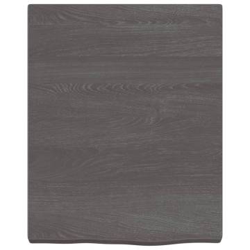 Bathroom Countertop Dark Brown 40x50x(2-4) cm Treated Solid Wood