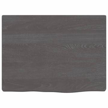 Bathroom Countertop Dark Brown 40x30x2 cm Treated Solid Wood