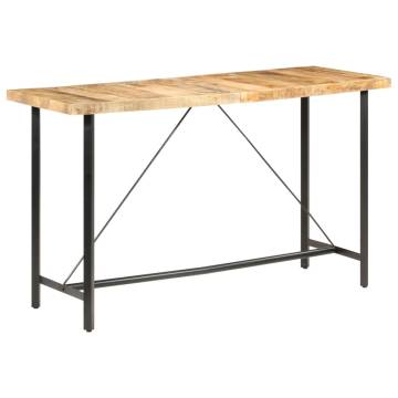 Bar Table 180x70x107 cm Rough Mango Wood