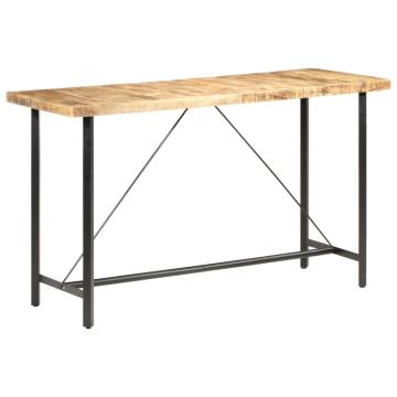 Bar Table 180x70x107 cm Rough Mango Wood