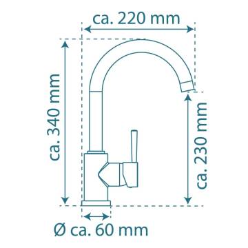 SCHÜTTE Sink Mixer with Round Spout UNICORN Chrome