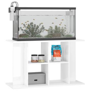 Aquarium Stand High Gloss White 100x40x60 cm Engineered Wood