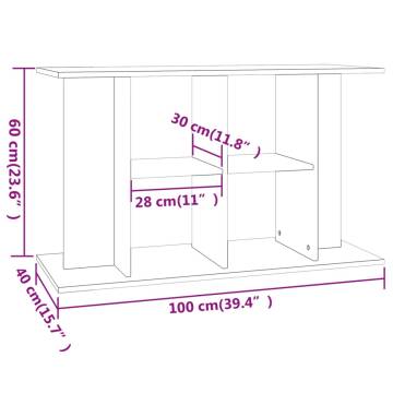 Aquarium Stand High Gloss White 100x40x60 cm Engineered Wood