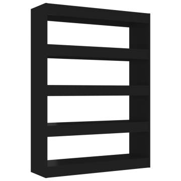 Book Cabinet/Room Divider Black 100x30x135 cm