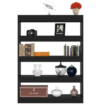 Book Cabinet/Room Divider Black 100x30x135 cm