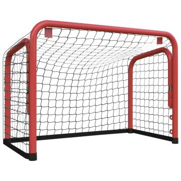 Hockey Goal with Net Red&Black 68x32x47 cm Steel&Polyester