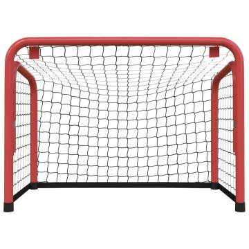 Hockey Goal with Net Red&Black 68x32x47 cm Steel&Polyester