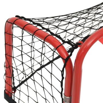 Hockey Goal with Net Red&Black 68x32x47 cm Steel&Polyester