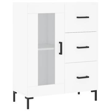 Highboard White 69.5x34x180 cm Engineered Wood