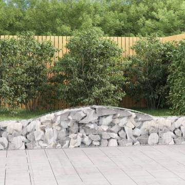 Arched Gabion Baskets 3 pcs 400x30x40/60 cm Galvanised Iron