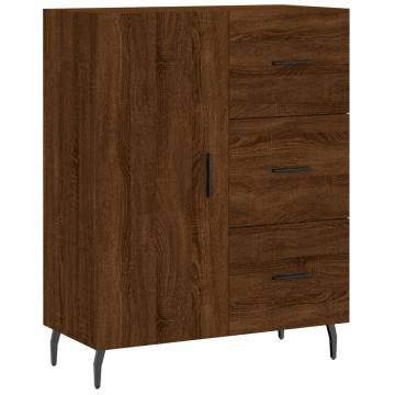 Highboard Brown Oak 69.5x34x180 cm Engineered Wood