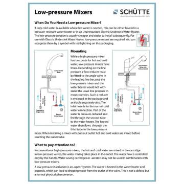 SCHÜTTE Sink Mixer UNICORN Low Pressure Chrome