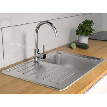 SCHÜTTE Sink Mixer with High Round Spout CASALLA Low Pressure Chrome