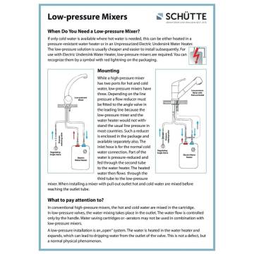 SCHÜTTE Sink Mixer with High Round Spout CASALLA Low Pressure Chrome