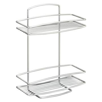 Metaltex 2-tier Douche Rack Onda Silver