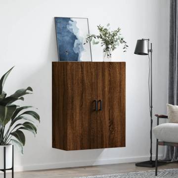 Wall Mounted Cabinet Brown Oak 69.5x34x90 cm