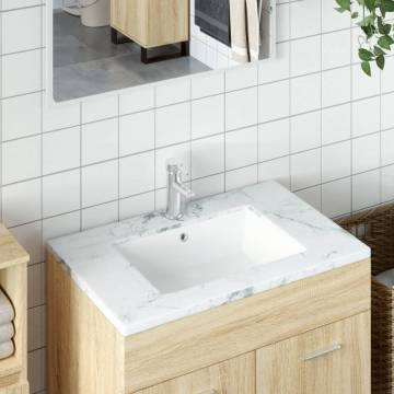 Bathroom Sink White 55.5x40x18.5 cm Rectangular Ceramic