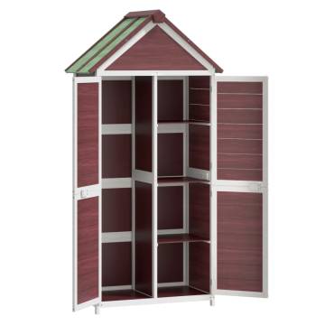 2 Piece Garden Tool Shed Set Mocha Solid Wood Pine