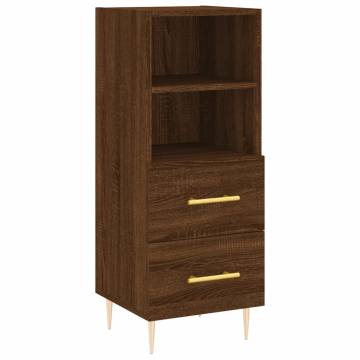 Highboard Brown Oak 34.5x34x180 cm Engineered Wood