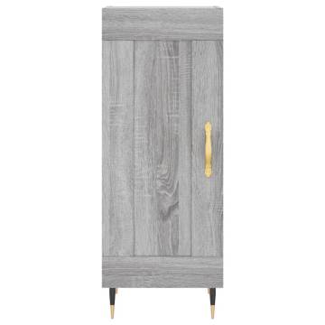 Highboard Grey Sonoma 34.5x34x180 cm Engineered Wood