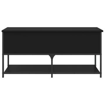 Storage Bench Black 100x42.5x47 cm Engineered Wood