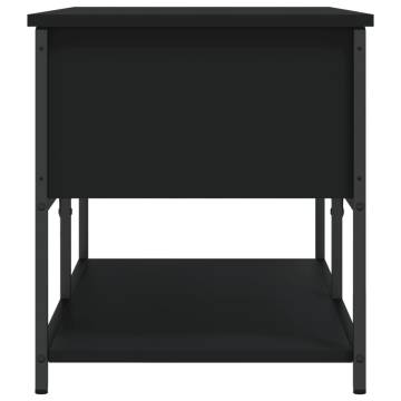 Storage Bench Black 100x42.5x47 cm Engineered Wood