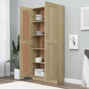 Book Cabinet Sonoma Oak 82.5x30.5x185.5 cm Engineered Wood