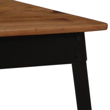 Dining Table Solid Acacia Wood and Steel 120x60x76 cm