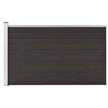 Fence Panel WPC 175x105 cm Black