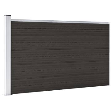 Fence Panel WPC 175x105 cm Black