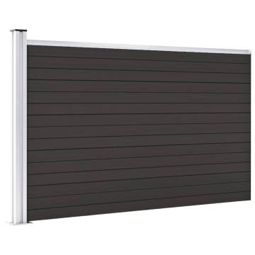 Fence Panel WPC 175x105 cm Black