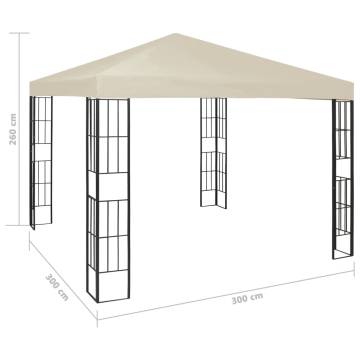 Gazebo 3x3 m Cream