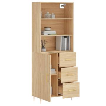 Highboard Sonoma Oak 69.5x34x180 cm Engineered Wood