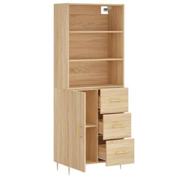 Highboard Sonoma Oak 69.5x34x180 cm Engineered Wood