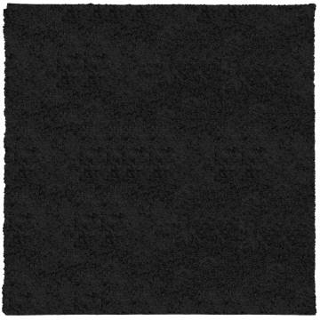 Shaggy Rug PAMPLONA High Pile Modern Black 240x240 cm