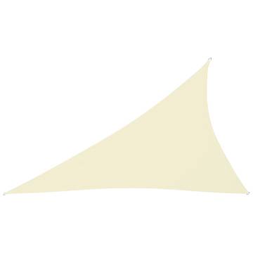 Sunshade Sail Oxford Fabric Triangular 3x4x5 m Cream