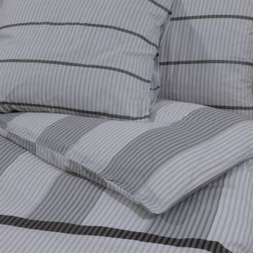 Duvet Cover Set Grey 200x200 cm Cotton