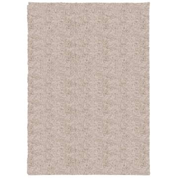 Shaggy Rug PAMPLONA High Pile Modern Beige 120x170 cm