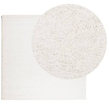 Shaggy Rug High Pile Modern Cream 120x120 cm