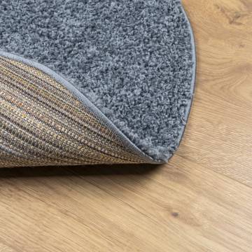 Shaggy Rug High Pile Modern Blue Ø 160 cm