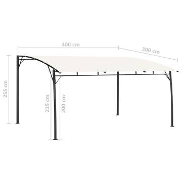 Garden Sunshade Awning 4x3x2.55 m Cream