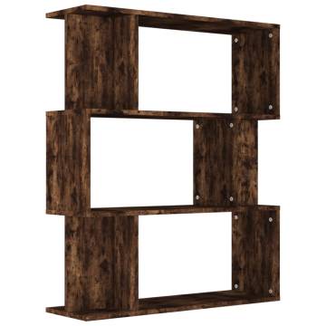 Book Cabinet/Room Divider Smoked Oak 80x24x96cm Engineered Wood