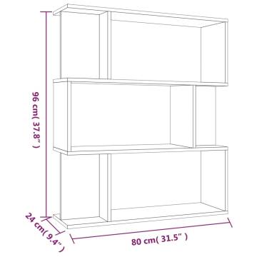 Book Cabinet/Room Divider Smoked Oak 80x24x96cm Engineered Wood